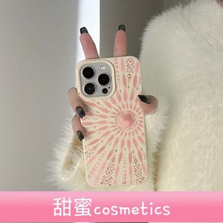 甜蜜cosmetics 粉色圖騰蘋果iPhone手機殼 (適用iPhone 15/14 Pro Max/11/12/XS)
