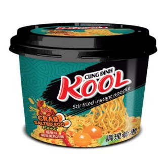 KOOL鹹蛋黃風味炒麵90g，獨特鹹甜滋味，Q彈有嚼勁，快速料理，方便攜帶, 1入