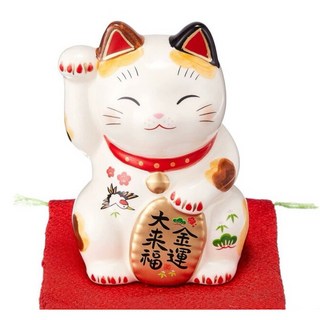 日本製 藥師窯 日本彩繪招福大開運招財貓 5號 擺飾 招財禮品 開店營業, 金運大來福 3號（高8.5cm)