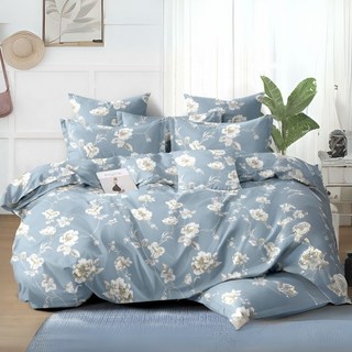 安棲家居 雲織棉床包組 R49 雅緻花開 銀離子科技 台灣製造 多尺寸可選