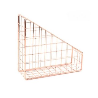 雜誌架 書架 文件架 鐵藝簡約風格 輕奢金雜誌架 資料架 多功能收納架, 玫瑰金雜誌架