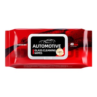 [유막 싹 제거!] 1+1/2+2 자동차 유리 유막제거 티슈 유리세정제 차량 유막제거 물티슈 발수코팅제 실내크리너 세차 용품 차량용 살균 세차 물티슈 내부 청소용품, 2개, 40개