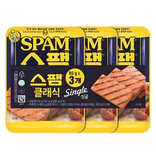 스팸 싱글 클래식, 80g, 3개