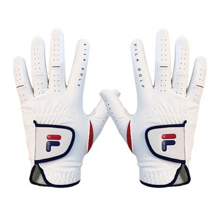 FILA GOLF 男女通用 超細纖維 雙手用 高爾夫手套, 白色