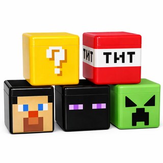 웰키 자석 블럭 마인크래프트 마그네틱 보관함 케이스 정리함 TNT 스티브 피규어, 1개, TNT보관함