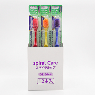 크리에이트 일본 스파이럴 와이드칫솔 초미세 부드러운모 1p, 1개, 12개입