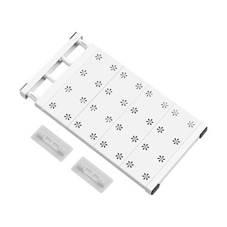 伸縮分層板置物架, 白色, 1個