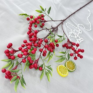 할메이드 생화같은 조화 꽃 hf21 망개 열매 1p, hf21 망개 열매 1p 레드, 1개