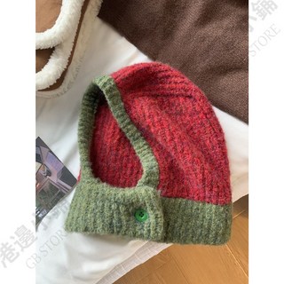 韓版針織巴拉克拉法帽 秋冬保暖圍脖毛帽 套頭圍巾口罩帽子一體