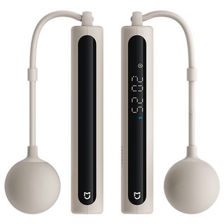 小米 米家智能跳繩2 APP跳繩 運動 減肥 有繩 無繩 感應式跳繩 電子跳繩 甩球 健身, 淺沙色, 1套