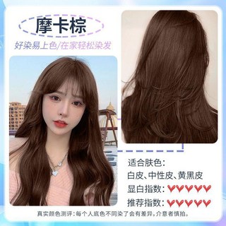 奶茶灰棕泡沫染髮劑 - 2025流行髮色 植物成分 DIY染髮 學生適用, 摩卡棕（栗棕色PRO B）, 1個