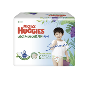 하기스 2024 네이처메이드 썸머 팬티형 기저귀 남여공용, 6단계, 68매