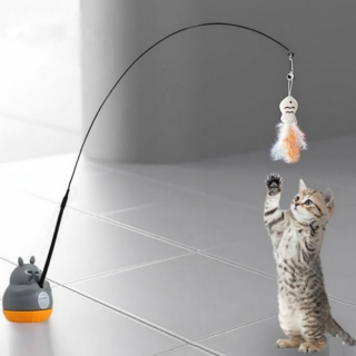 이오라 신나고 재미있는 고양이 낚시대 장난감 360도 회전, 1개, 고양이낚시대