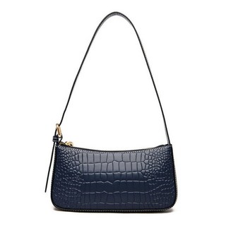 台灣大批發 精選韓系質感真皮包包系列 斜背包 單肩包 斜跨包 托特包 側背包 月牙包 手機包 馬鞍包包 皮夾 送禮, F款/腋下包/藍色