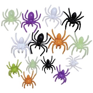 蜘蛛模型小蜘蛛手工材料包80入蜘蛛款萬聖節配件, 彩色
