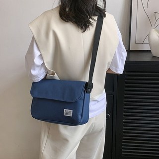 日系大容量郵差包 斜挎包 側揹包 運動包 男女通用, 升級⭐藍色