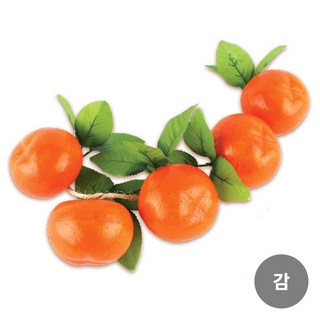 모형 과일 감 1줄 ( 장식용 가짜 인조 야채 모조과일 레트로 식당 주점 인테리어 촬영 소품 장식품 가을 포토존 )