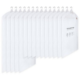 comet 簡約白色衣物防塵套組 西裝款 10個 + 大衣款 5個, 1組, 1組