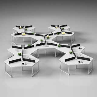 FEHW 辦公桌椅組閤簡約現代員工位辦公室電腦桌子創意職員辦公桌, 三十人位