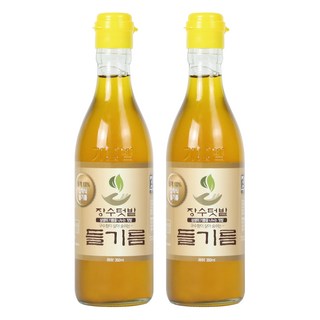장수텃밭 통들깨100% 옛날 들기름 350ml, 2개