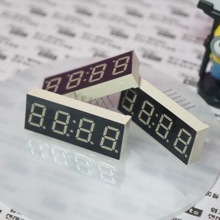 [파츠키츠] 0.4인치 4채널 7-세그먼트 LED FND 시계타입 아두이노 RTC DIY 4자리 FourDigit, 4041BX [커먼애노드 (+) / 레드 / 시계타입]