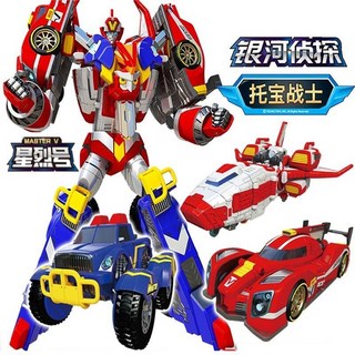 托寶戰士 銀河偵探星烈號合體變形機甲機器人 正版玩具 生日禮物, 1個, 星烈號7633