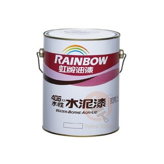 虹牌 406 有光 水性水泥漆 1加侖裝, 1個