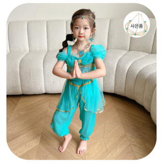 모아나리 최신상 알라딘 쟈스민 공주 상하set 할로윈 바지 상하복 코스튬 의상 세트 할로윈 행사 단체 파티 캠핑 뮤지컬 이벤트룩 가족커플룩