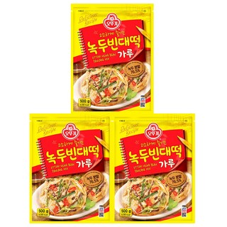 오뚜기 녹두빈대떡가루 500g 3개, ONE COLOR, ONE SIZE
