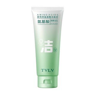 【TVLV】積雪草氨基酸清潔潔面乳 洗卸補水三和一潔面乳 深層清潔光滑細膩, 1個, 積雪草氨基酸潔面乳