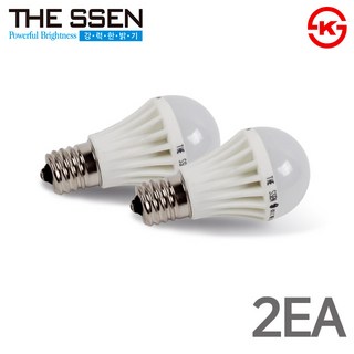 더쎈 LED 미니크립톤 전구 3W E17, 전구색, 2개