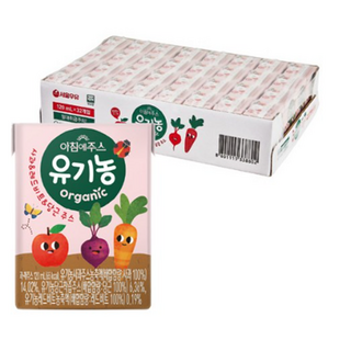 서울우유 아침에주스 유기농 2종 120mL x 32팩, 96개