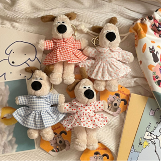 (정품) 도트&체크 원피스 그로밋 인형 키링