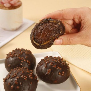 巧克力爆漿夢龍脆皮麻薯獨立包裝麵包，宿舍辦公室下午茶零食首選，新品特惠中, 1個, 【夢龍堅果爆漿麻薯】白桃味,8枚【獨立包裝】