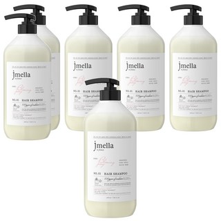 Jmella 法式漫舞香水洗髮精 Blooming Peony IFRA標準香料 含野生草莓葉萃取物 17種胺基酸複合物, 1L, 6瓶