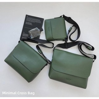 簡約時尚斜背包，黑色/綠色，男女適用, 綠色 O,小號--20*16CM O