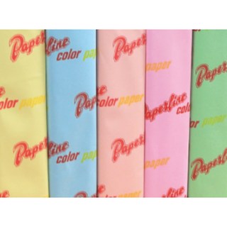 PAPERLINE A4 70磅彩色影印紙 (A4 x 5包入) (雷射 . 影印 . 傳真 . 噴墨 ), 五色各一包(淺色), 1個