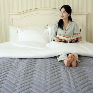 워셔블 카본 한일의료기 프리미엄 실담 전자파없는 EMF 탄소 매트 원적외선 온열 항균 안전한 전기 장판 국내생산, 베이지, 싱글 200x110cm