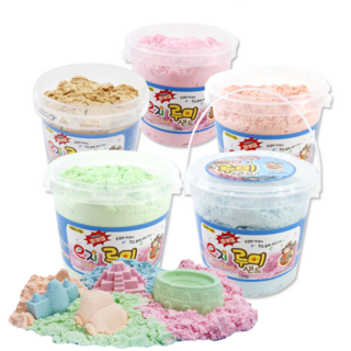 모래놀이 3L 유아 촉감 놀이 실내 색모래 리필 장난감, 스노우, 1개