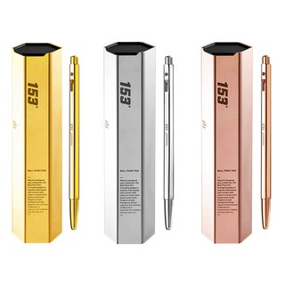각인/모나미 153 골드 유성 볼펜 0.7mm 케이스포장 선물용, 로즈골드 - 각인안함, 1개