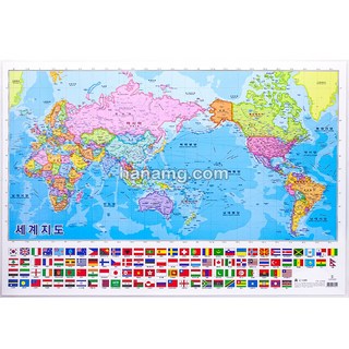 단면 코팅 대형 세계지도전도 77x53cm