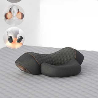 다기능 경추 수면 목베개 목보호 머리 견갑골 마사지 찜질 스트레칭 안마, 9-11cm, 클래식 그레이
