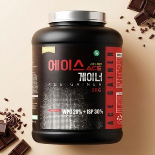 에이스게이너 헬스근육 강화 유청단백질 WPC 보충제파우더 초코맛, 3kg, 1개