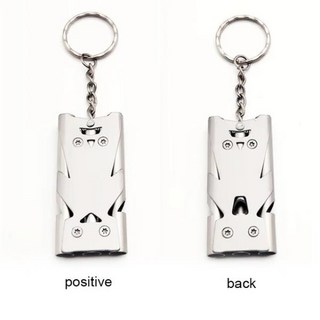 호신용칼 180/150 데시벨 휘슬 군사 사냥 트리플 파이프 야외 캠핑 생존 듀얼 튜브 키체인 멀티 도구, CHINA, 05 A 05 silver, 1개