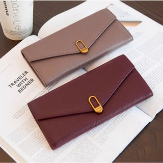 法國柏薩尼真皮長夾 女用皮夾 時尚長款手拿包 多卡位大容量