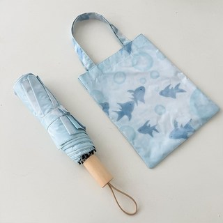 全館出貨 氧氣小魚太陽傘 自動傘 小巧便攜 黑膠傘 陽傘抗uv 防曬傘 晴雨傘 摺疊傘 陽傘 輕量雨傘