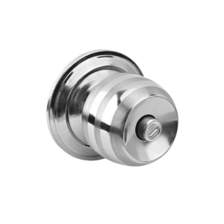 不鏽鋼喇叭鎖 60mm 球型喇叭鎖 門鎖喇叭鎖 旋轉鈕設計 房間鎖 浴室鎖 房門鎖 室內門鎖 球型鎖, 喇叭鎖 (60mm按鈕款) 無鑰匙, 1個