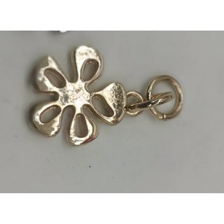 ZAKKA小物 幸運草吊飾 裝飾品 耳環 項鏈 材料 五金雜貨 拼布材料 幸運草系列, 1個, 大淺金色幸運草, 大淺金色幸運草