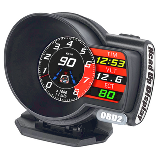 FLYone F8 液晶儀錶 OBD2+GPS 雙系統 多功能HUD抬頭顯示器, 雙系統(OBD2+GPS), 1套