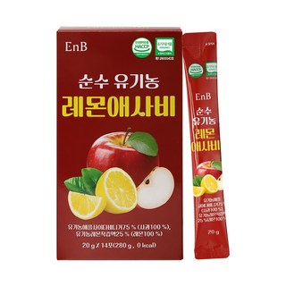 ENB 순수 유기농 레몬 애사비 14포, 280g, 6개